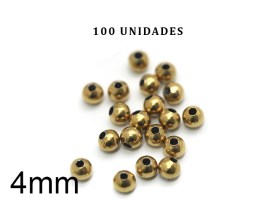 Bolitas Doradas de Acero 4mm